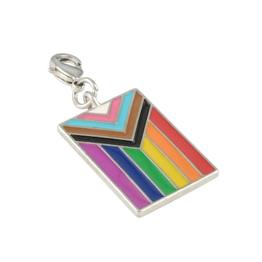 12 Pack: Progress Pride Flag Charm by Bead Landing™